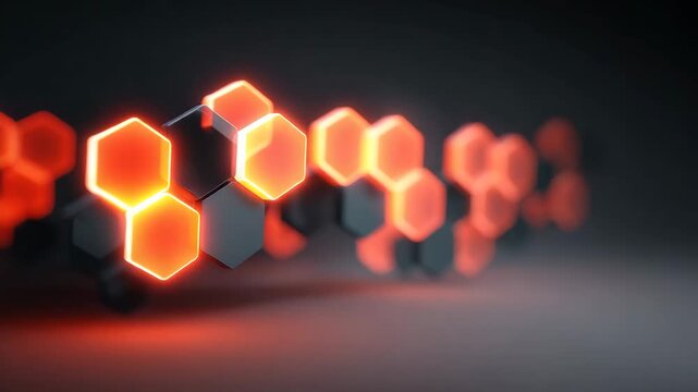 Illuminating Cellular Structure: A captivating close-up showcasing a network of glowing honeycomb cells, resonating with the intricate beauty of scientific exploration and cutting-edge technology.