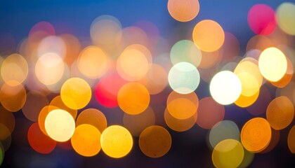 Close-up of colorful bokeh lights with abstract artistic blur, modern tech mood