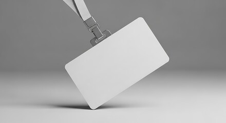 Blank White Identification Card Mockup.