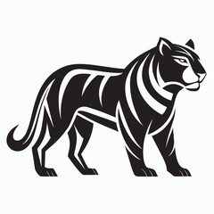 Walking Tiger Silhouette