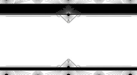 Elegant Art Deco sunburst frame perfect for sophisticated invitations and premium branding projects