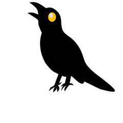 vector illustration of a bird on a branch