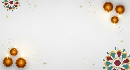Decorative Diwali Wallpaper with Copy Space for Text