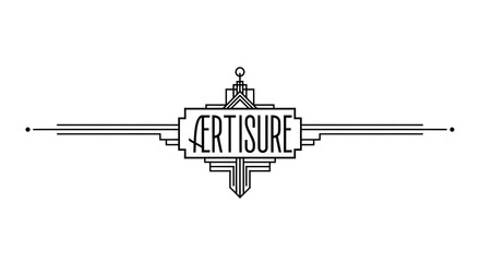 Elegant Art Deco logo design for business branding and vintage style projects