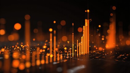 Abstract representation of data points and patterns