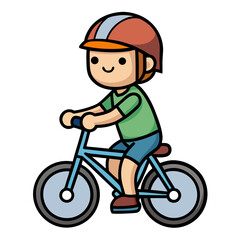 Kid Riding Bicycle Icon