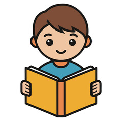 Kid Reading Book Icon