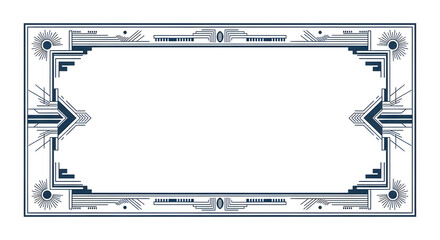 Elegant Art Deco frame design for sophisticated invitations, certificates, and modern branding projects