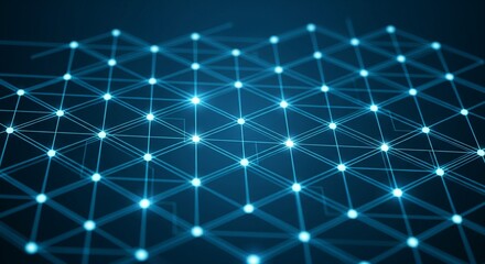 A glowing, futuristic network of interconnected points.