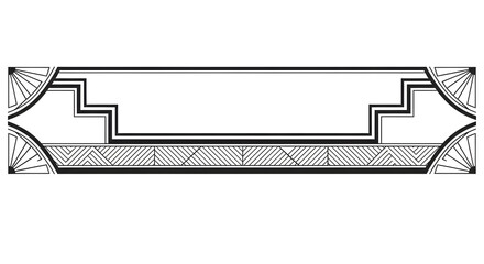 Elegant Art Deco border design with geometric patterns and decorative flair for sophisticated projects