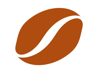hand drawn Roasted coffee bean icon isolated on transparent background
