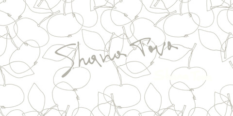 Rosh Hashana greeting vector background. Wishing Happy New Year in Hebrew. Hand-lettered text decorated with hand drawn pomegranate branch. Isolated on the white