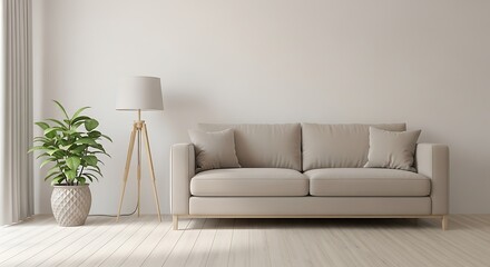 Modern Minimalist Living Room Interior.