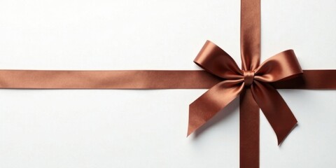 Fototapeta premium A luxuriously tied satin ribbon bow, a perfect accent for elegant gift wrapping or decorative presentations