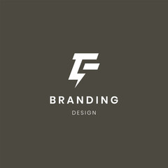 Fototapeta premium Letter F logo design for business of finance