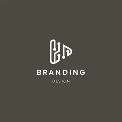 Abstract letter Ai logo. This logo icon is combined with abstract shapes in a creative way.