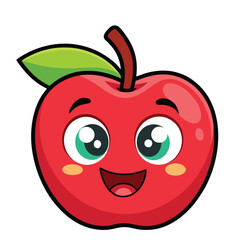 design logo icon vector cartoon mascot character apple