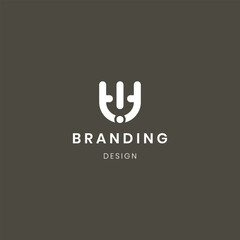 Geometric modern logotype V Logo design