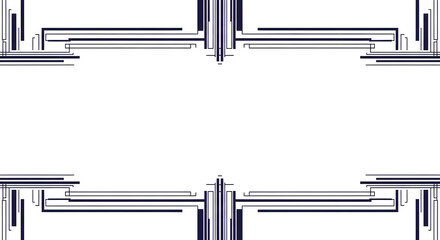 Elegant Art Deco border design with geometric lines and symmetry, perfect for invitations or stationery