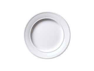 Elegant white dinner plate isolated on black background, Isolated On White Background, Png Transparent