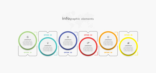 Vector infographic business template colorful design