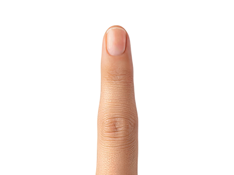 Close up of a single finger against black background, Isolated On White Background, Png Transparent