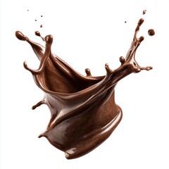 Chocolate Splash: A Delicious Liquid Delight , white background cut out PNG