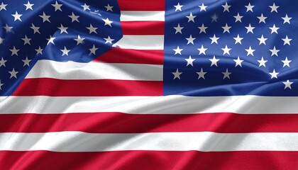Obraz premium Wavy Flag of the United States of America