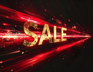 Light Streak Black Friday Sale Background