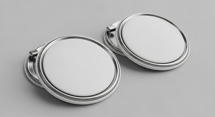Elegant Silver Round Earrings.