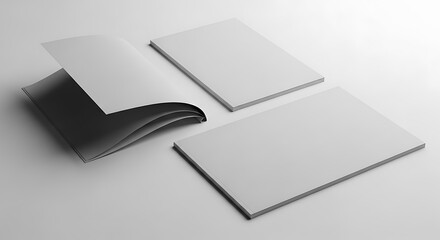 Blank Book Mockup, Minimalist Design.