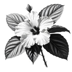 Fototapeta premium black and white flower