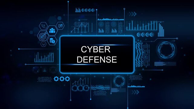 Cyber Defense Futuristic Digital Interface Technology Data Security Network Protection Global Information System Analysis Protection Strategy Corporate Security Digital Shield Secure Network Data