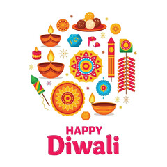 Aesthetic Happy Diwali Festival of Light Graphic