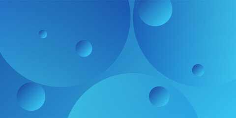 Abstract geometric background with overlapping blue circles and gradient shading.