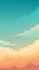 Illustration of clouds in a gradient sky