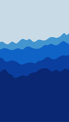 Obraz premium Abstract illustration of layered mountains