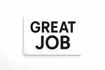 Fototapeta premium great job black cap letter 