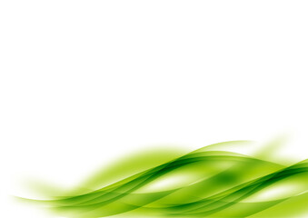 BORDER FRESH NATURAL GREEN WAVE ABSTRACT BACKGROUND DESIGN