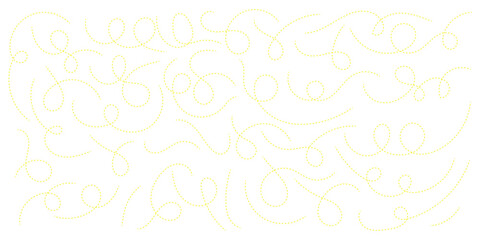 Hand drawn curve dotted line, Spiral dotted line hand drawn, Dotted lines path on white background