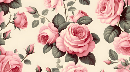 seamless pattern with roses
