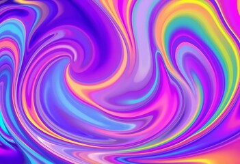 Obraz premium Abstract vibrant gradient swirls, dynamic shapes & textures, fluid, wallpaper