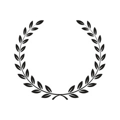 Elegant laurel wreath illustration for awards, achievements, and symbols of victory and success