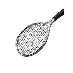Broken Tennis Racket Strings Snapped, Close-up Studio Shot
