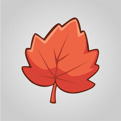 Maple leaf colorful in anime style vector art