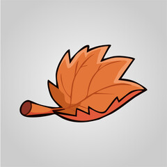 Maple leaf colorful in anime style vector art