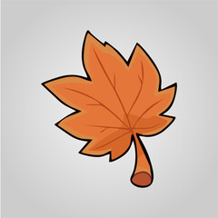 Maple leaf colorful in anime style vector art