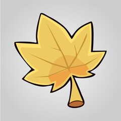 Maple leaf colorful in anime style vector art