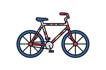Obraz premium A stylized illustration of a bicycle featuring the Union Jack flag design.