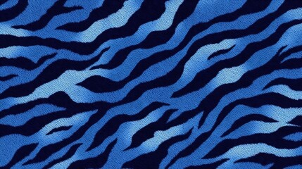 Abstract Blue Zebra Pattern Texture